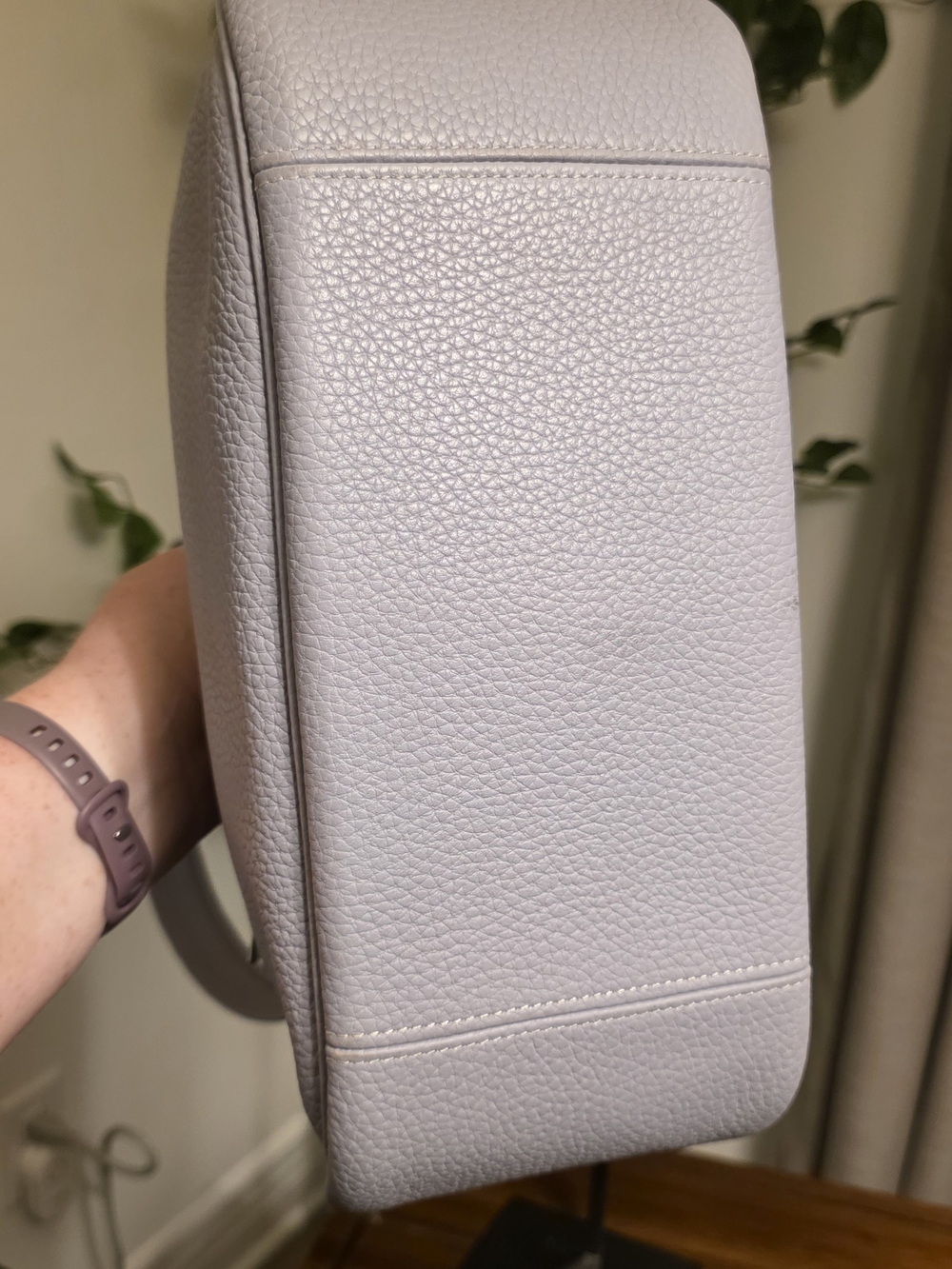 Coach Cary Pebbled Leather Shoulder Bag Blue/Grey with Crossbody Strap CC435 - Picture 7 of 11